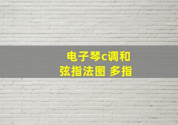 电子琴c调和弦指法图 多指